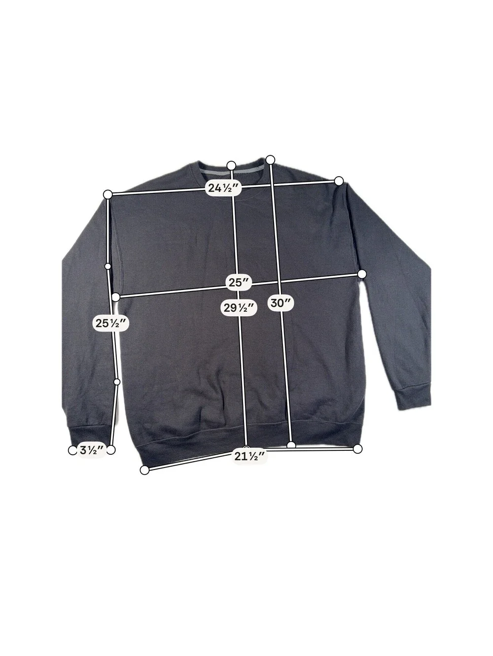 Women Sweatshirt Solid Black Crew Neck Fruit Bride On Back XL Pre Owned